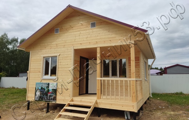 1 Каркасно-щитовой дом  Д-19, 6х6м, 36 М², Московская область, Шаховской район, ДНП Рождествено-2 (8)